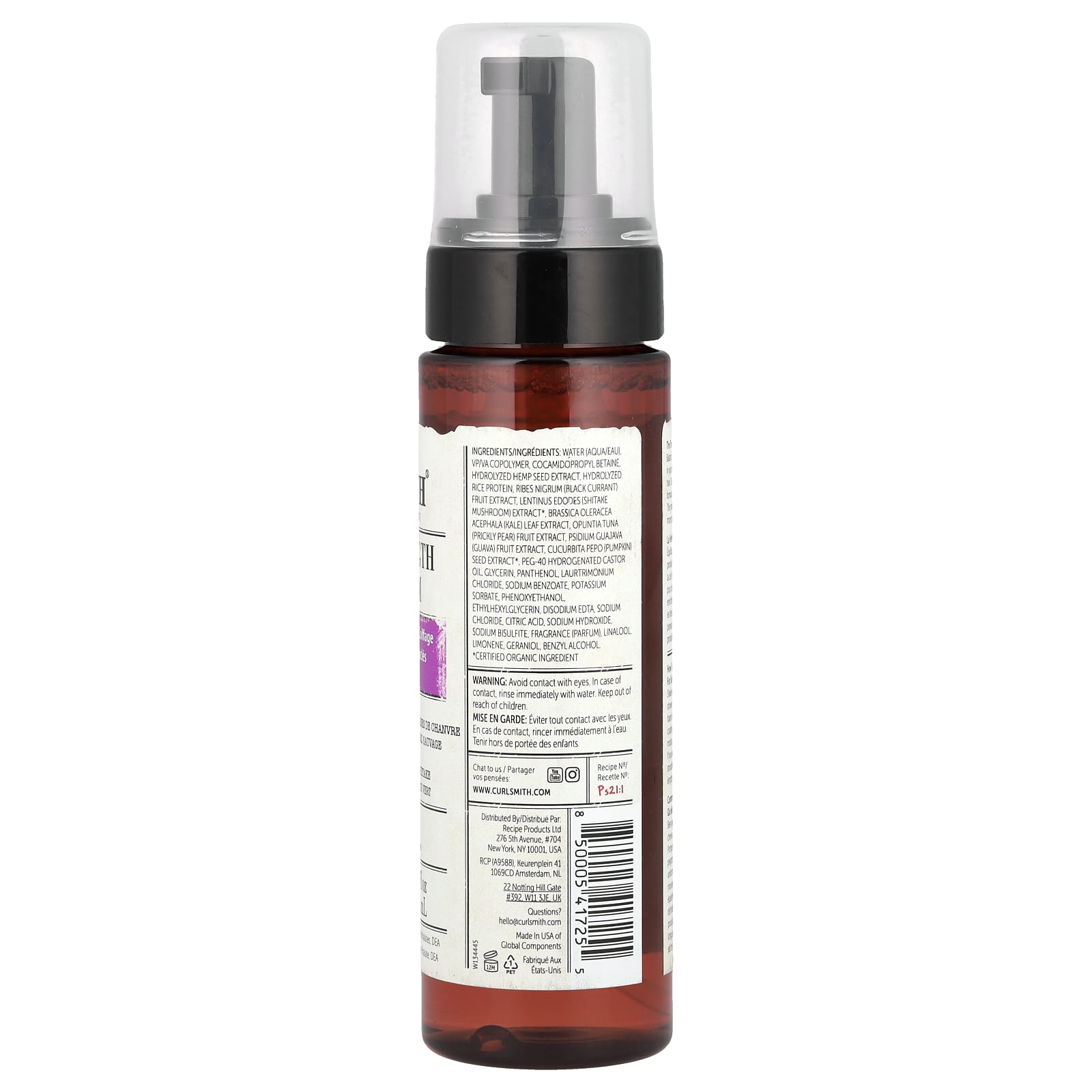 Curlsmith Bouncy Strength Volume Foam for Curly Hair - Cruelty-Free & Vegan - Image 2