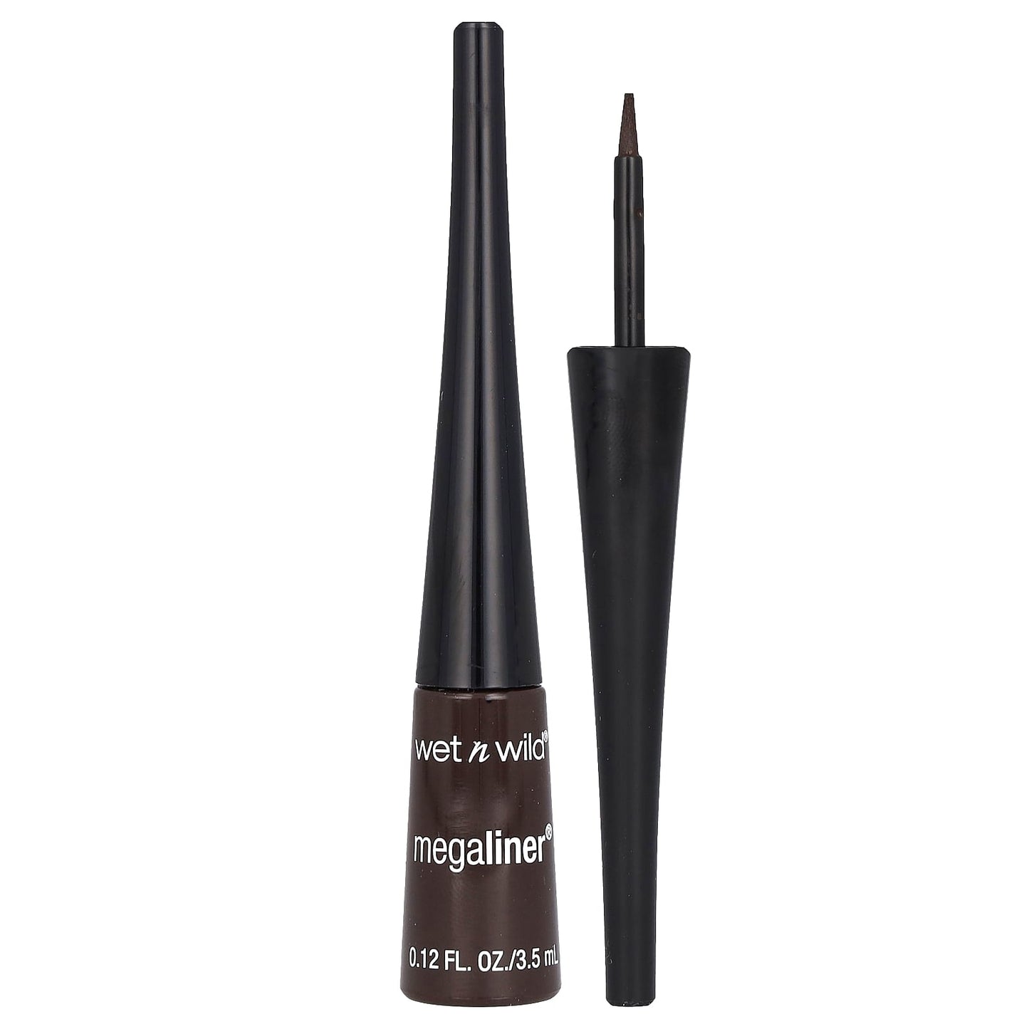 wet n wild, MegaLiner, Liquid Eyeliner, 872A Dark Brown, 0.12 fl oz (3.5 ml) - Image 1