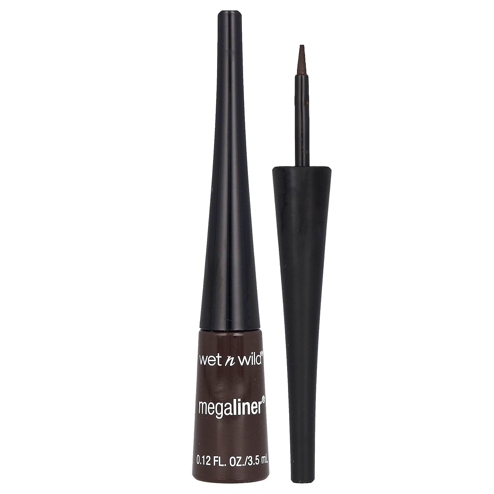 wet n wild, MegaLiner, Liquid Eyeliner, 872A Dark Brown, 0.12 fl oz (3.5 ml) - Image 1