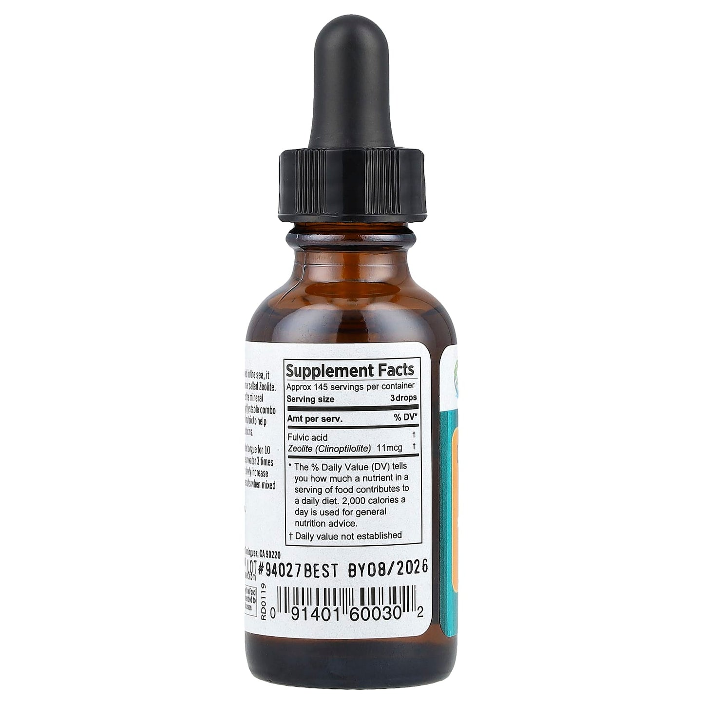 Pure Planet, Fulvic Zeolite, 1 fl oz (30 ml) - Image 2