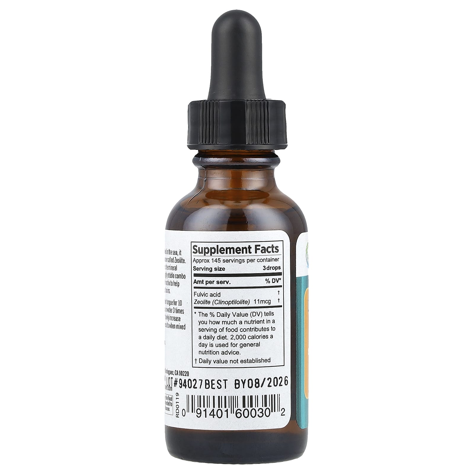 Pure Planet, Fulvic Zeolite, 1 fl oz (30 ml) - Image 2