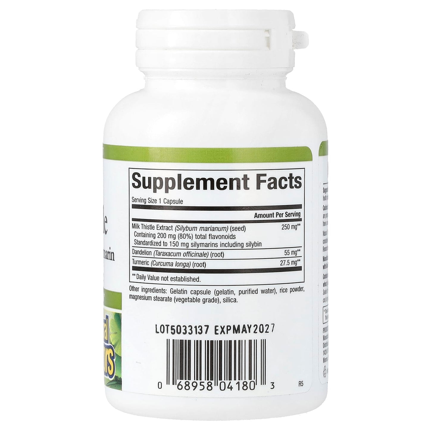 Natural Factors, Herbal Factors, Milk Thistle, 250 mg, 60 Capsules - Image 2