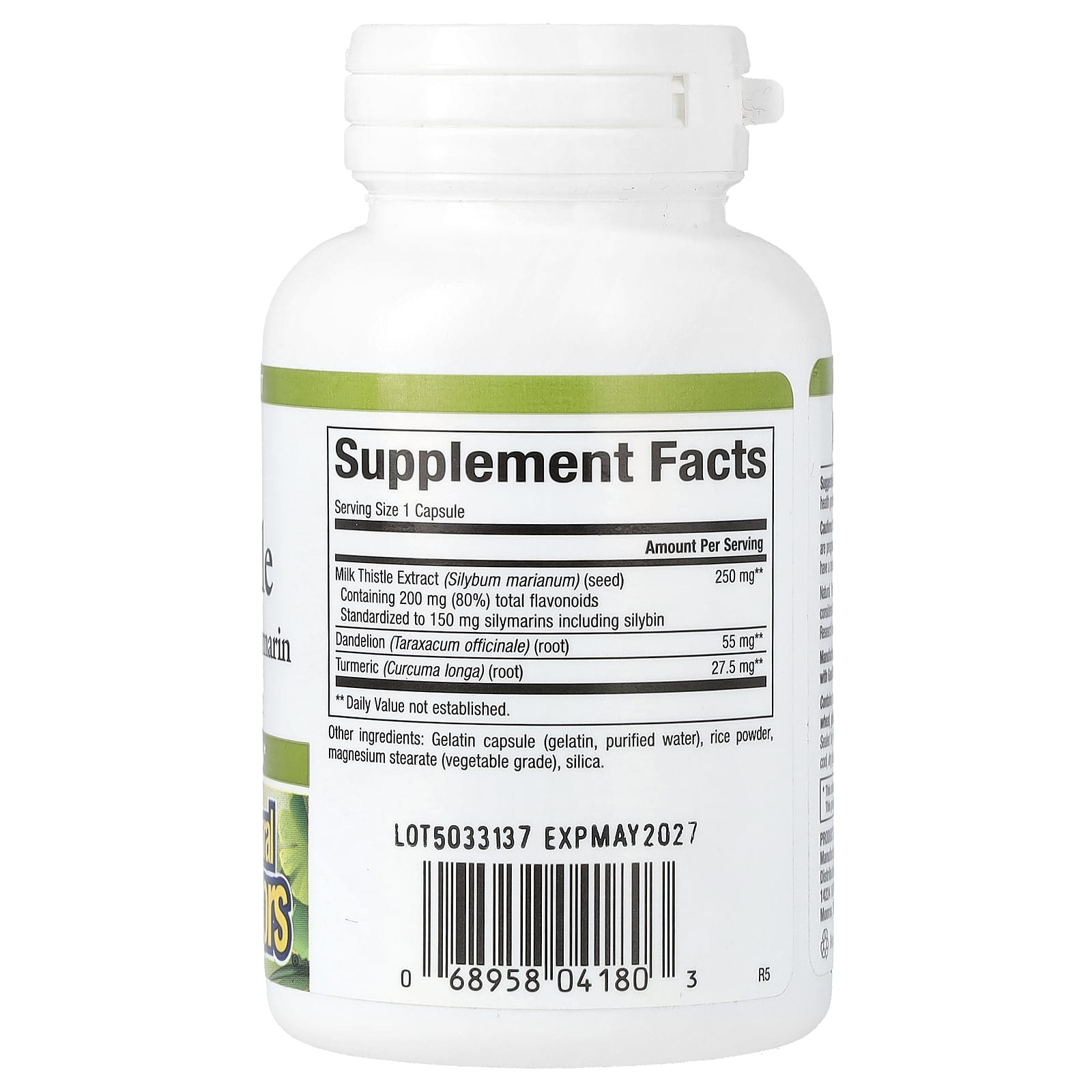 Natural Factors, Herbal Factors, Milk Thistle, 250 mg, 60 Capsules - Image 2