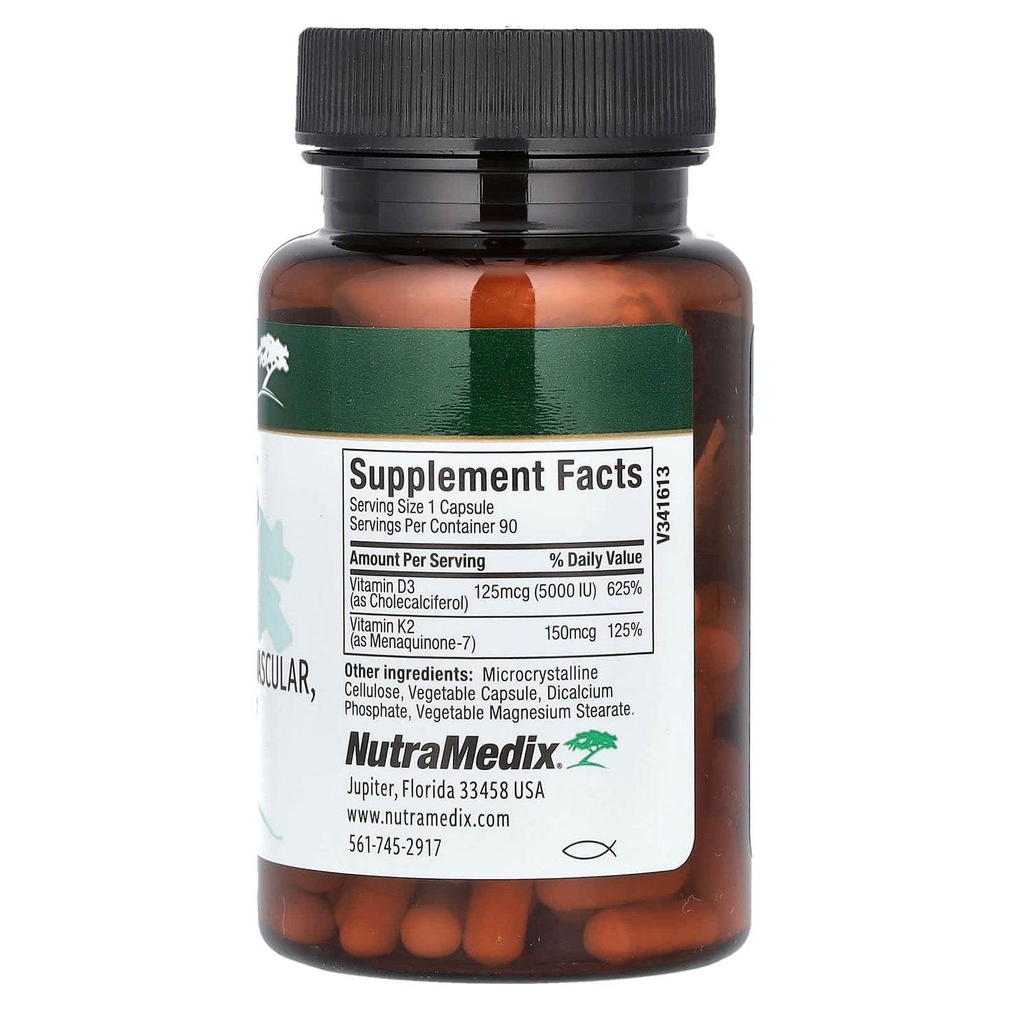 NutraMedix, Vitamins D3 & K2, 90 Vegetable Capsules - Image 2