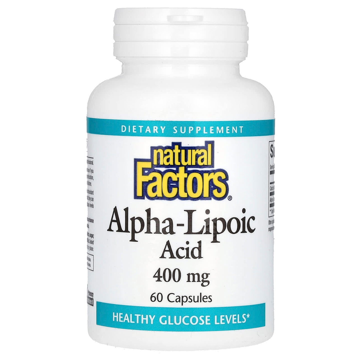 Natural Factors, Alpha-Lipoic Acid, 400 mg, 60 Capsules - Image 1