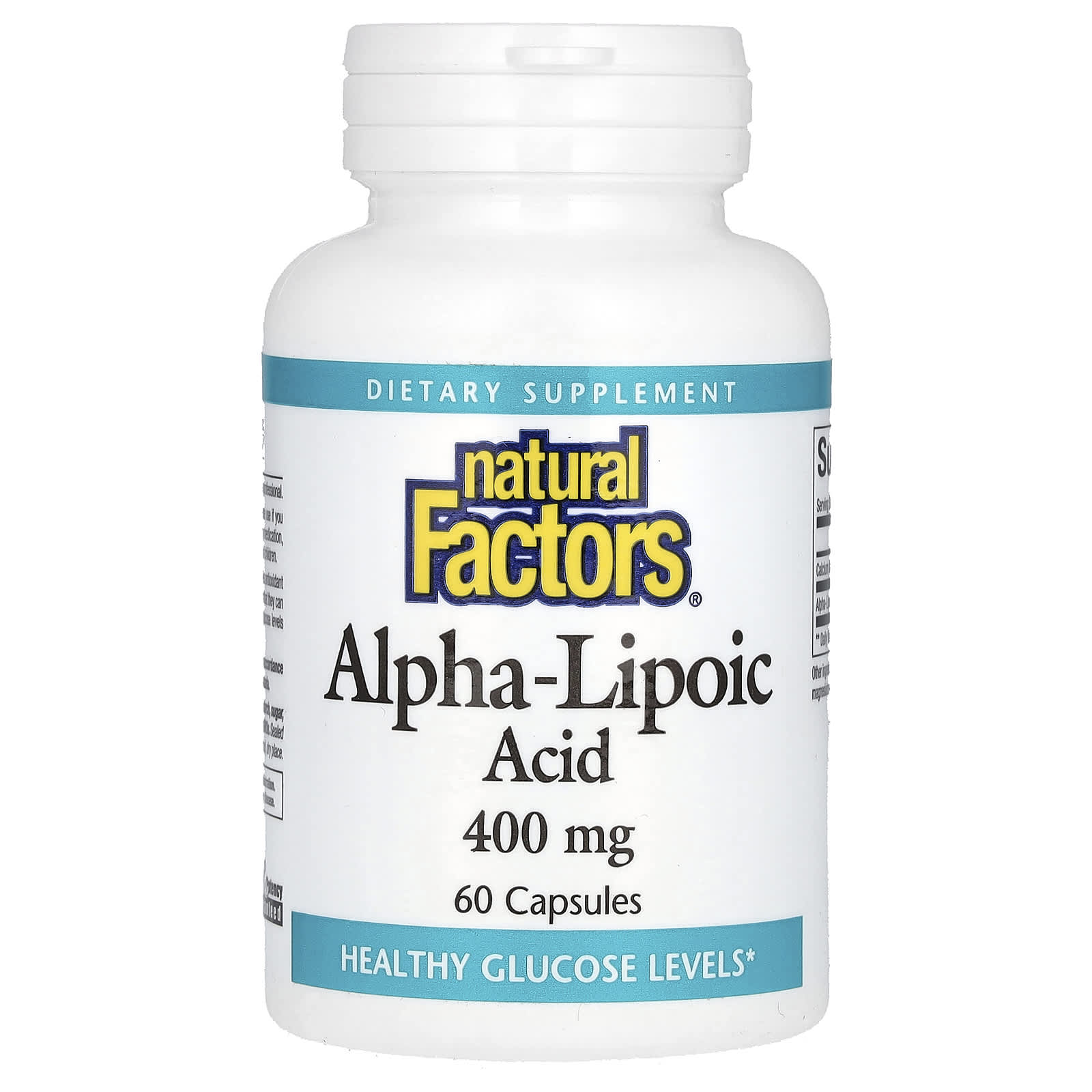 Natural Factors, Alpha-Lipoic Acid, 400 mg, 60 Capsules - Image 1