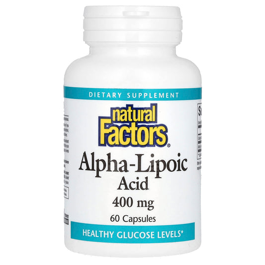 Natural Factors, Alpha-Lipoic Acid, 400 mg, 60 Capsules - Image 1