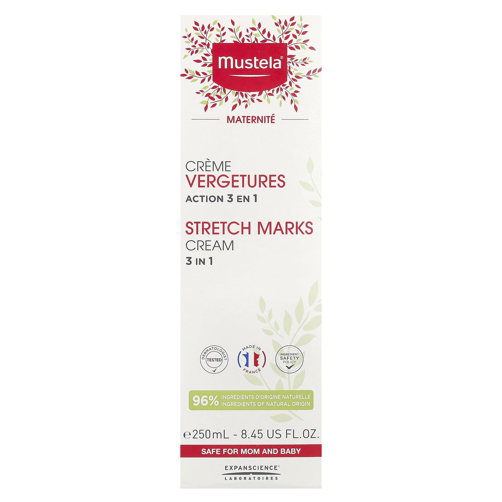 Mustela, Stretch Marks Cream 3 in 1, 8.45 fl oz (250 ml) - Image 2