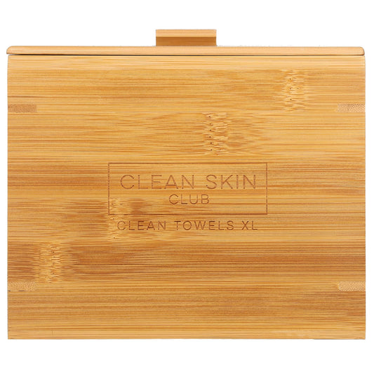 Eco-Friendly Clean Towels in Luxe Bamboo Box | Clean Skin Club - Image 1