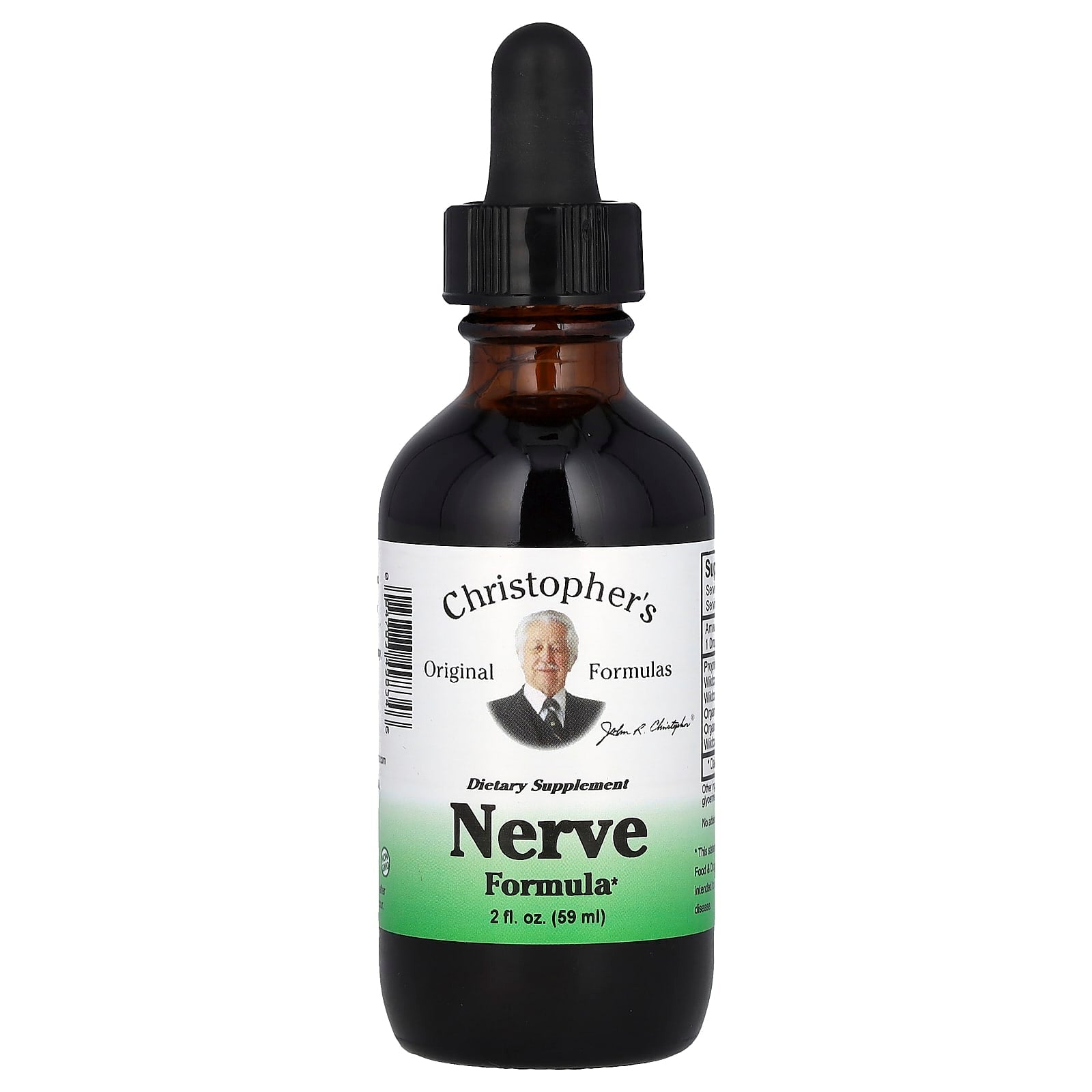 Nerve Support Supplement by Christopher's Original Formulas - 59ml - Image 1