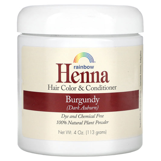 Rainbow Research, Henna, Hair Color and Conditioner, Burgundy (Dark Auburn), 4 oz (113 g) - Image 1
