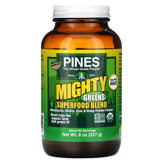 Pines International, Mighty Greens Superfood Blend, 8 oz (227 g) - Image 1