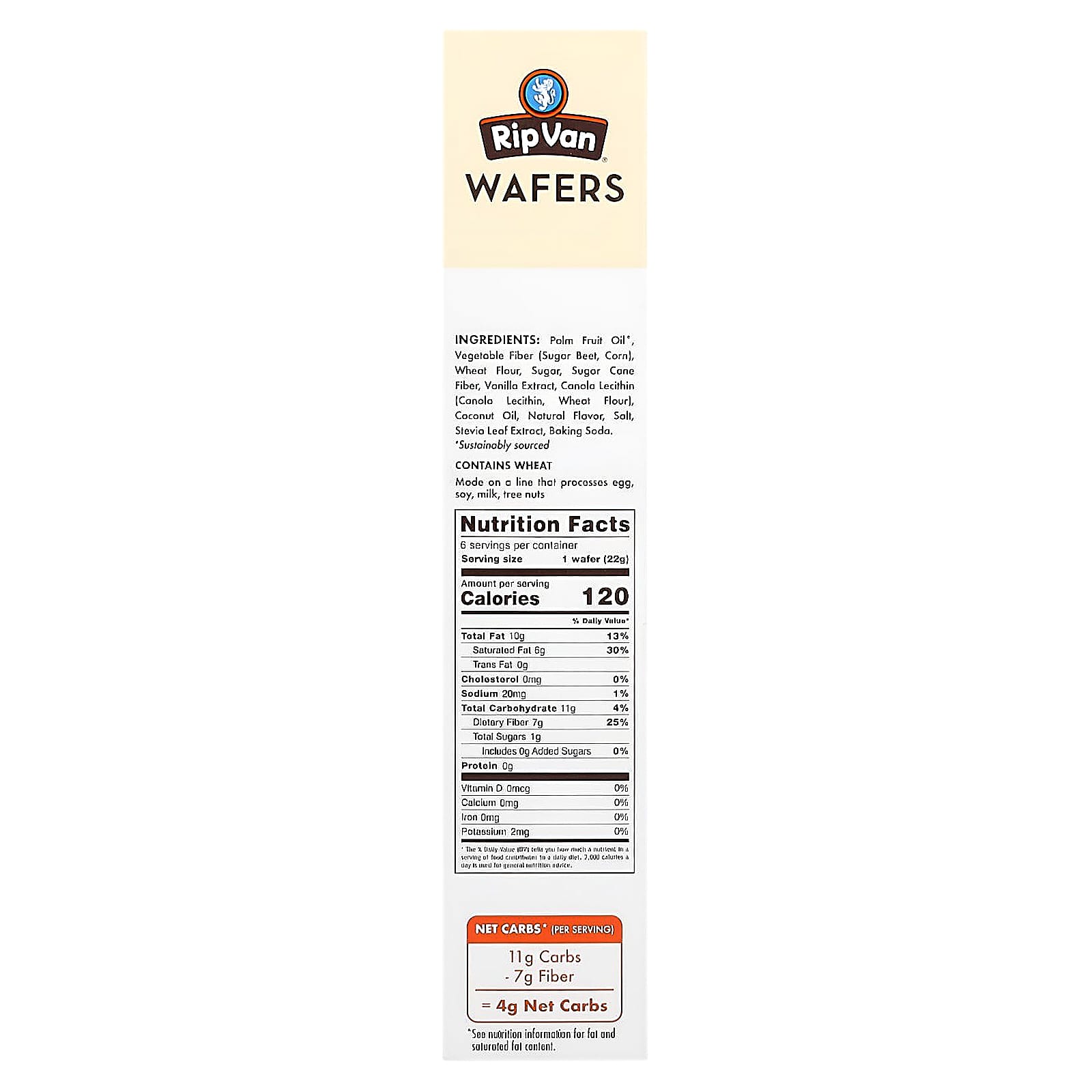 Rip Van Wafels, Wafers, Vanilla, 6 Pack, 0.78 oz (22 g) Each - Image 2