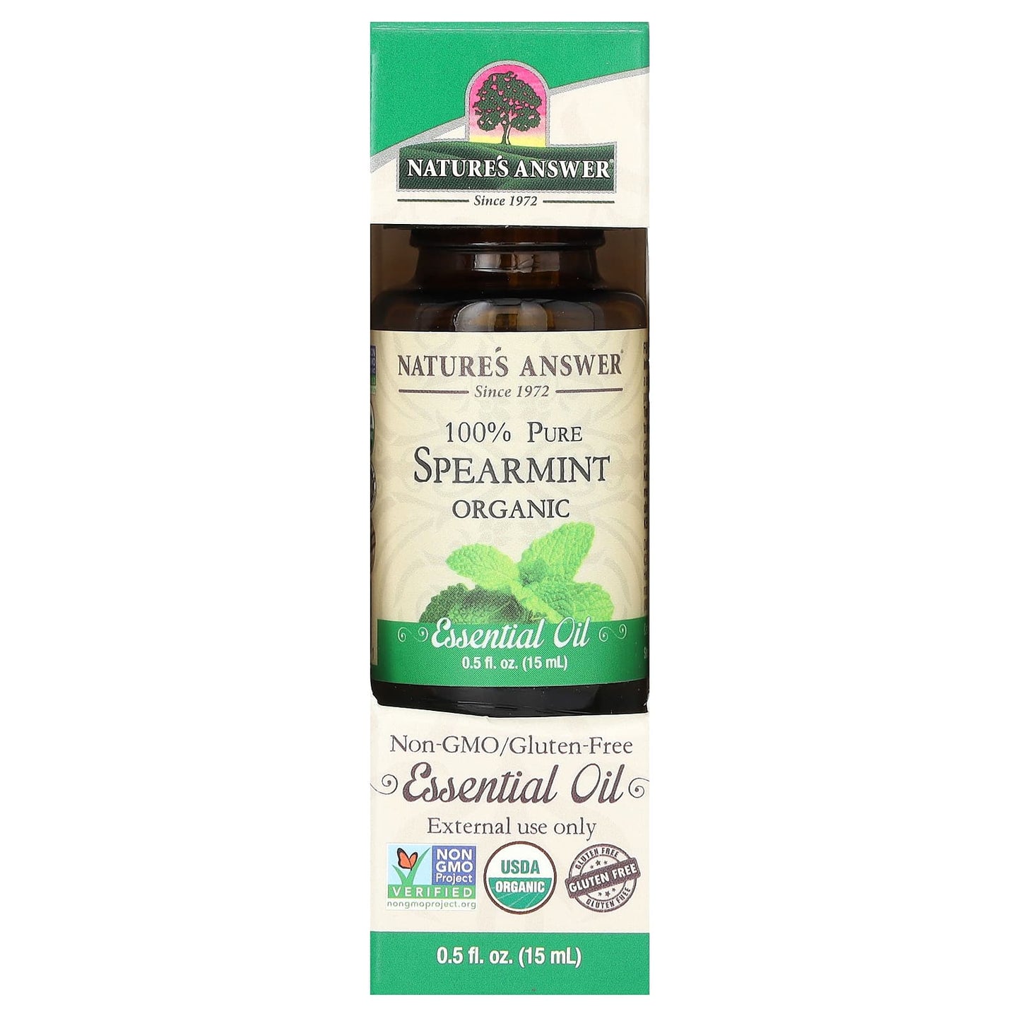 Nature's Answer, 100% Pure Organic Essential Oil, Spearmint, 0.5 fl oz (15 ml) - Image 2