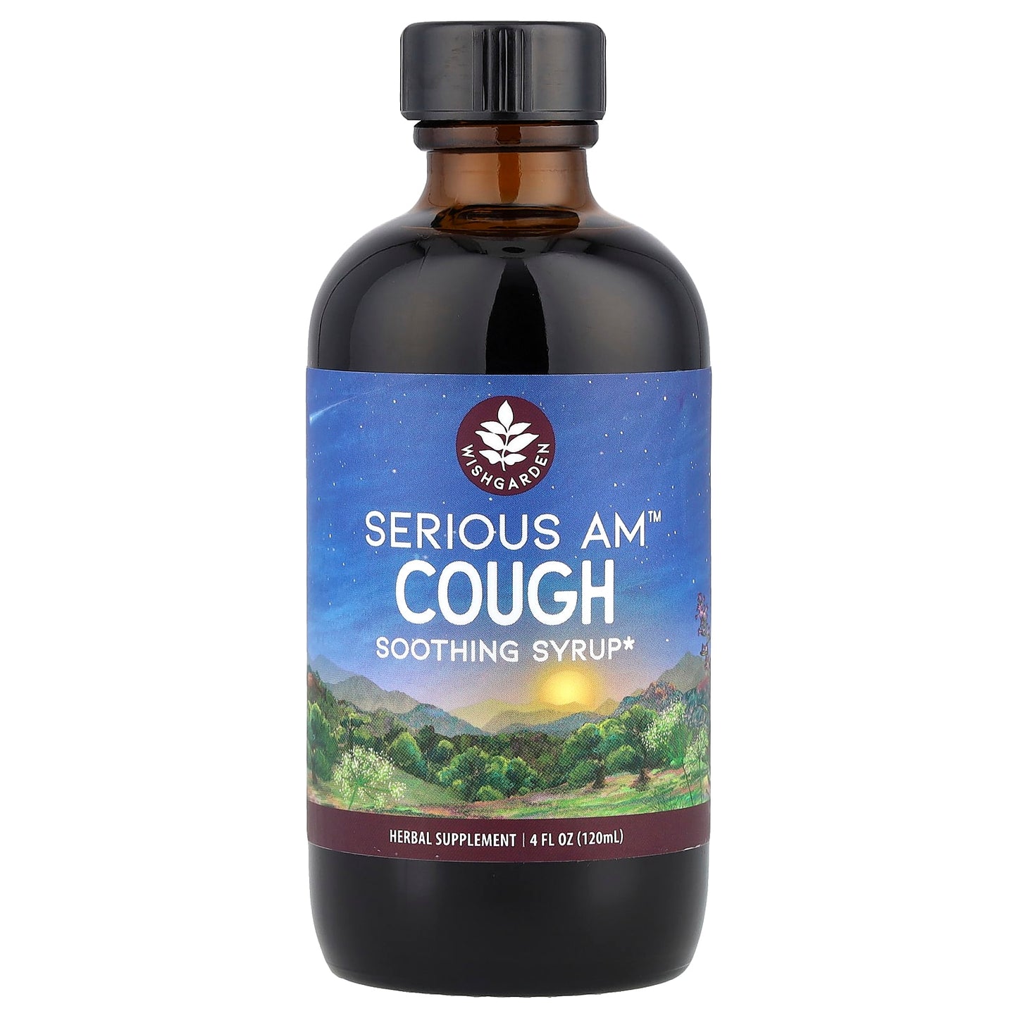 WishGarden Herbs, Serious AM™ Cough, Soothing Syrup, 4 fl oz (120 ml) - Image 1