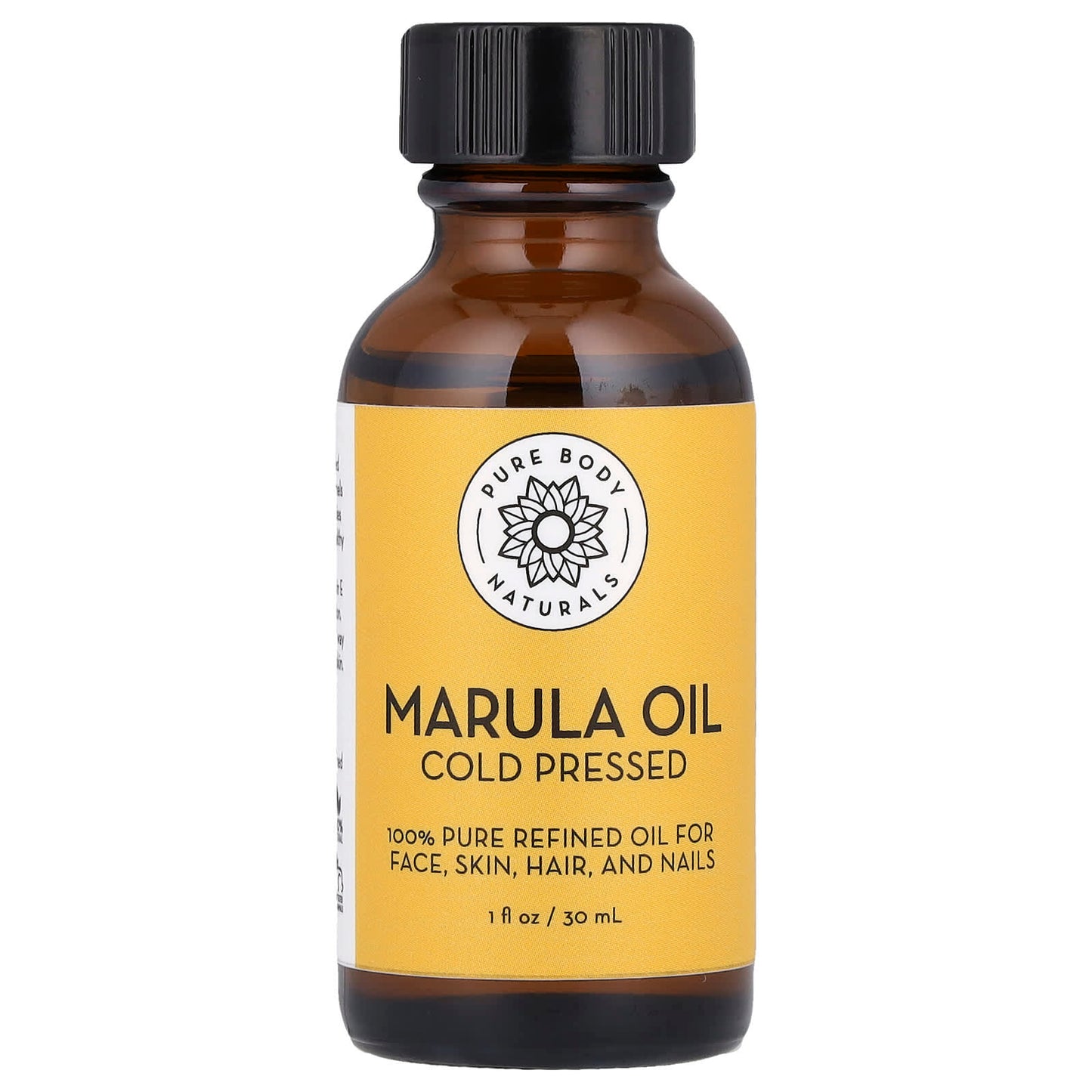 Pure Body Naturals, Marula Oil, Cold Pressed, 1 fl oz (30 ml) - Image 1