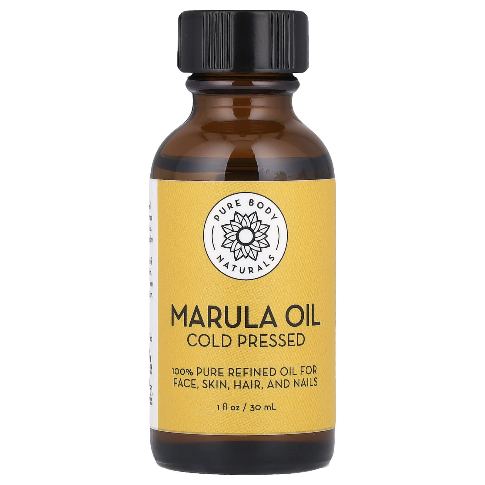 Pure Body Naturals, Marula Oil, Cold Pressed, 1 fl oz (30 ml) - Image 1