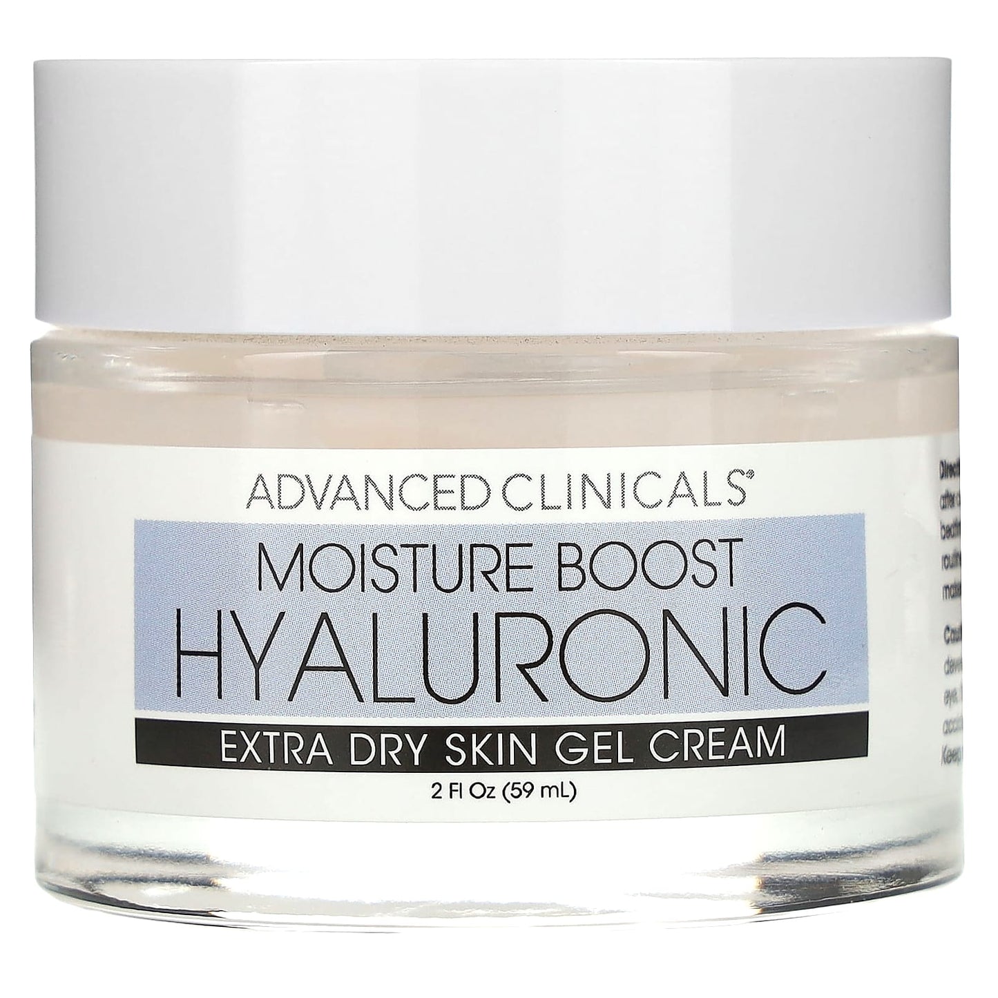 Advanced Clinicals Hyaluronic Acid Gel Cream for Extra Dry Skin, 2 fl. oz. - Image 1