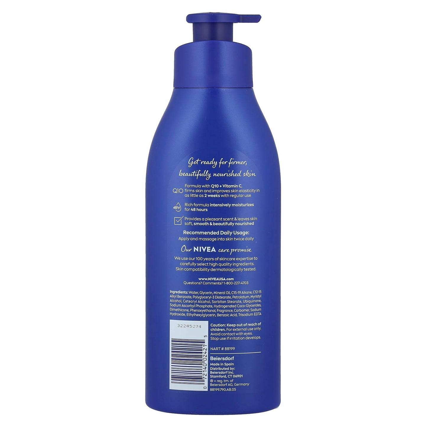 Nivea, Body Lotion, Skin Firming Nourishing Hydration , 16.9 fl oz (500 ml) - Image 2