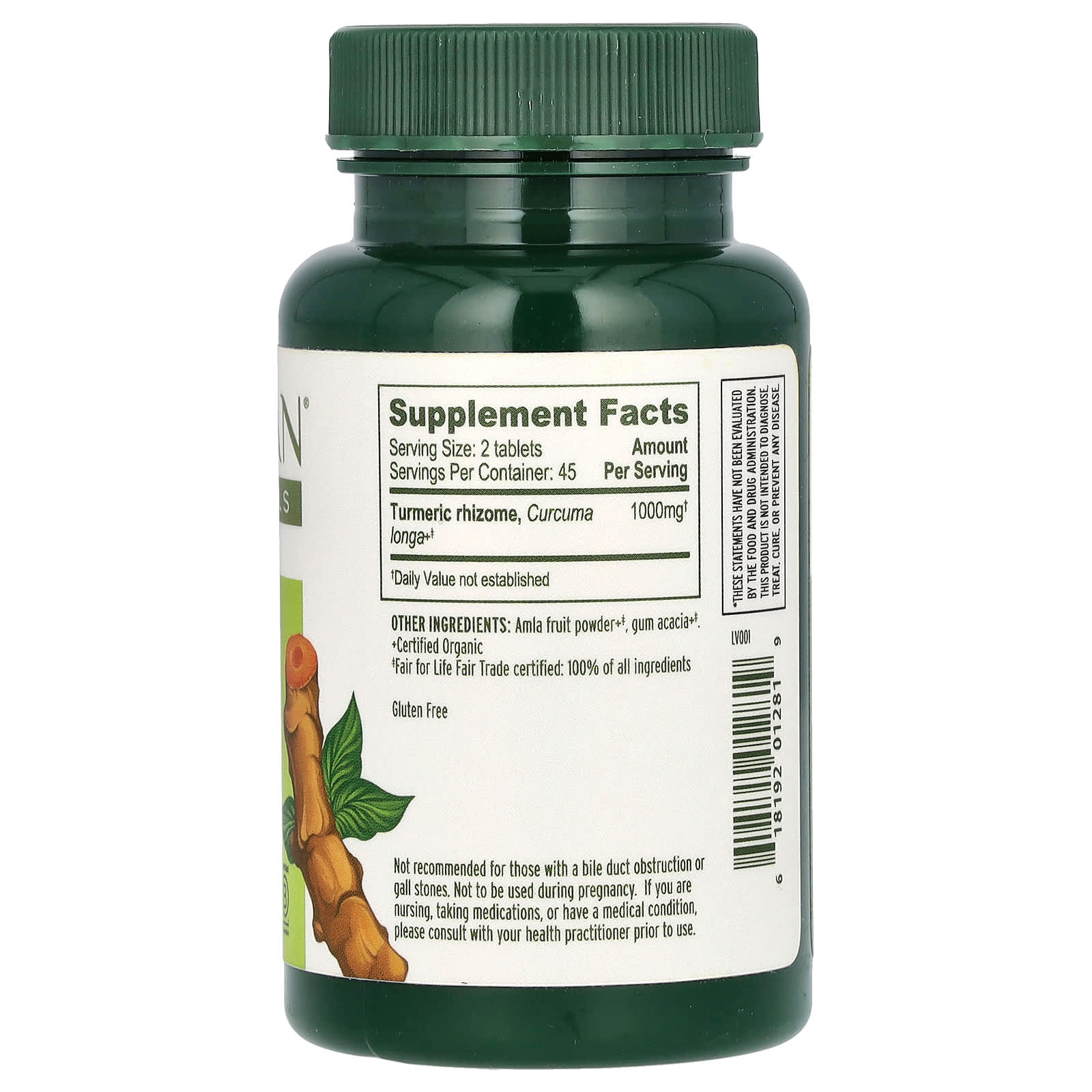 Turmeric Supplement by Banyan Botanicals, USDA Organic, 90 Tablets (500mg) - Image 2