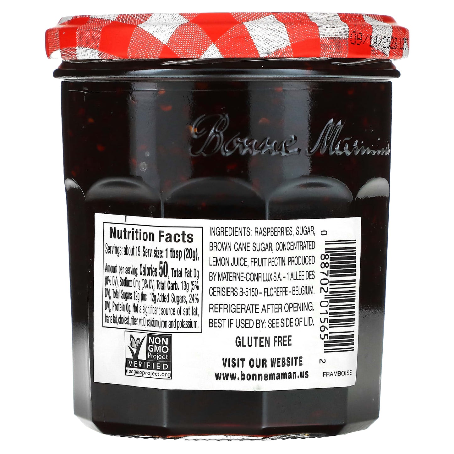 Bonne Maman Raspberry Preserves, Gluten-Free, 13 oz (370g) - Image 2