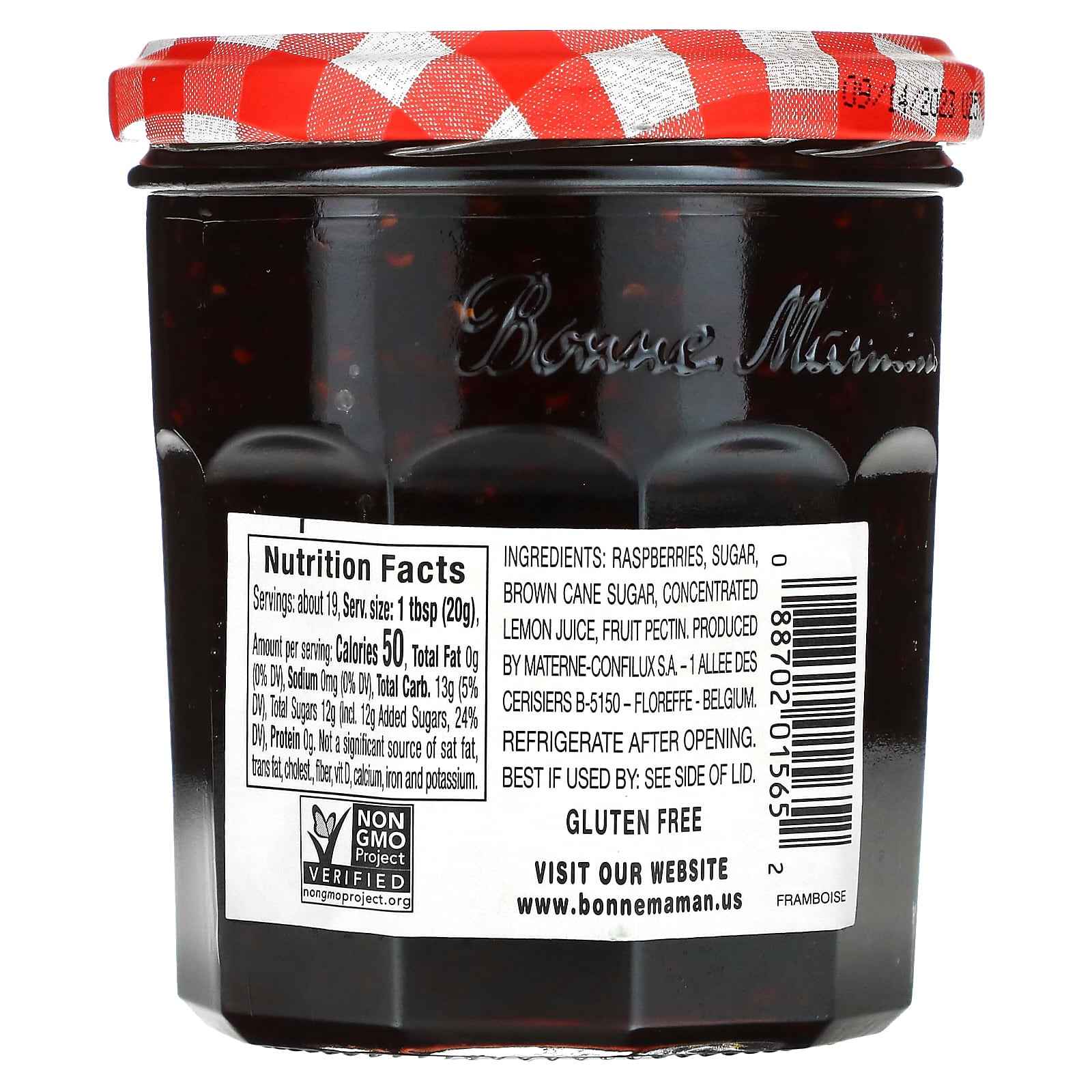 Bonne Maman Raspberry Preserves, Gluten-Free, 13 oz (370g) - Image 2