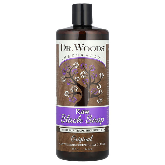 Raw Black Soap with Fair Trade Shea Butter for Gentle Skin Care - Image 1