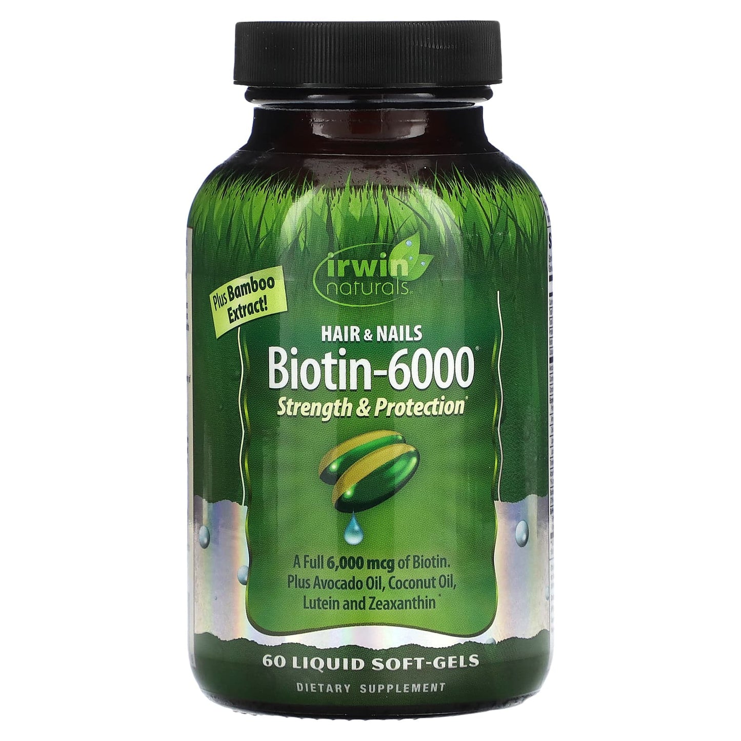 Biotin-6000 by Irwin Naturals - Hair, Skin & Nail Supplement - Image 1