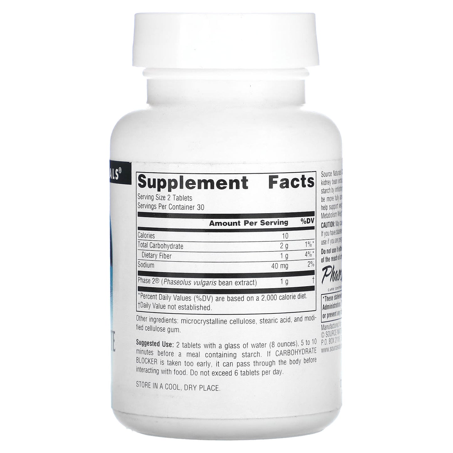 Source Naturals, Phase 2® Carbohydrate Blocker, 60 Tablets - Image 2