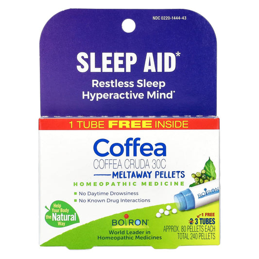 Natural Sleep Aid with Coffea Cruda Homeopathic Pellets by Boiron - Image 1