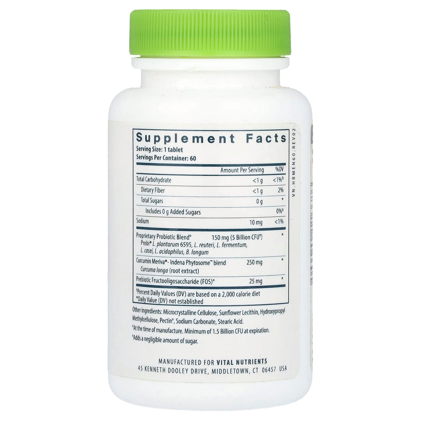 Vital Nutrients, Hyperbiotics®, Pro-Men® Probiotic, 60 Vegan Tablets - Image 2