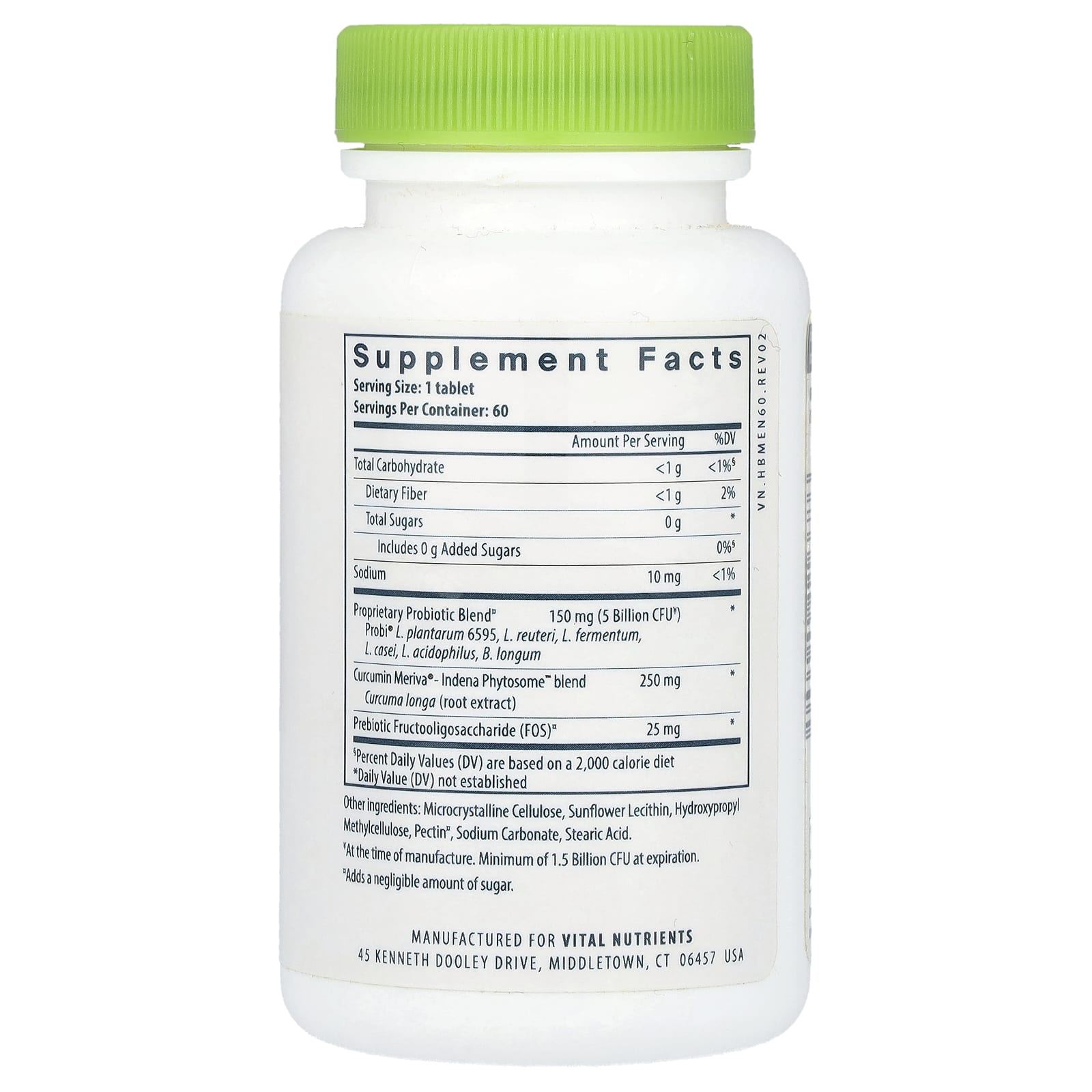 Vital Nutrients, Hyperbiotics®, Pro-Men® Probiotic, 60 Vegan Tablets - Image 2