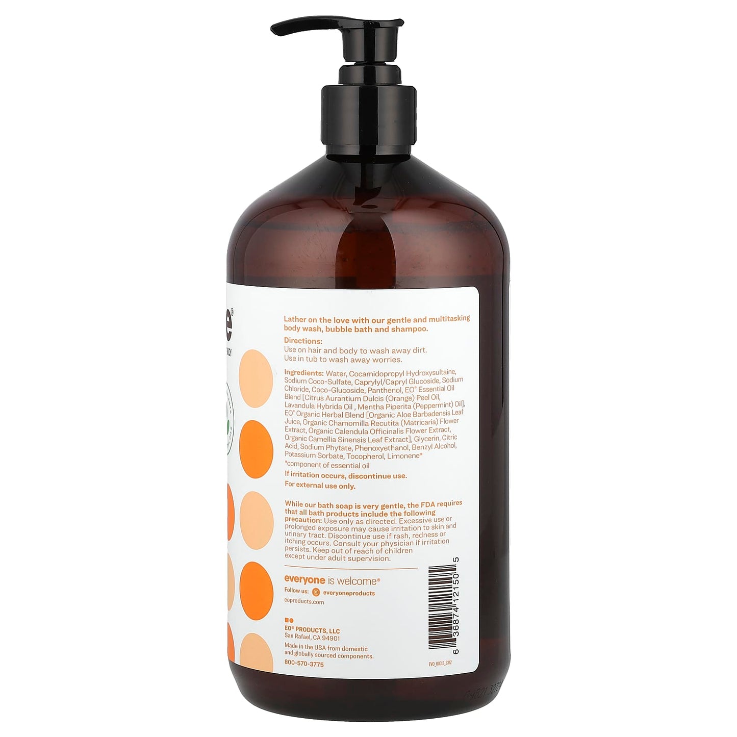 Everyone Citrus + Mint 3-in-1 Soap, 32 fl oz, Cruelty Free & Vegan - Image 2