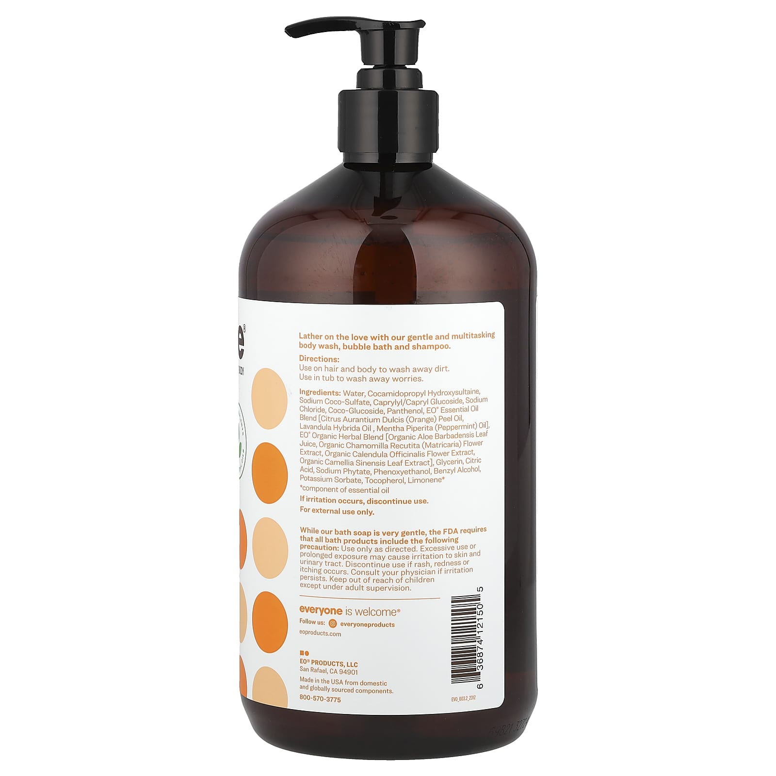 Everyone Citrus + Mint 3-in-1 Soap, 32 fl oz, Cruelty Free & Vegan - Image 2