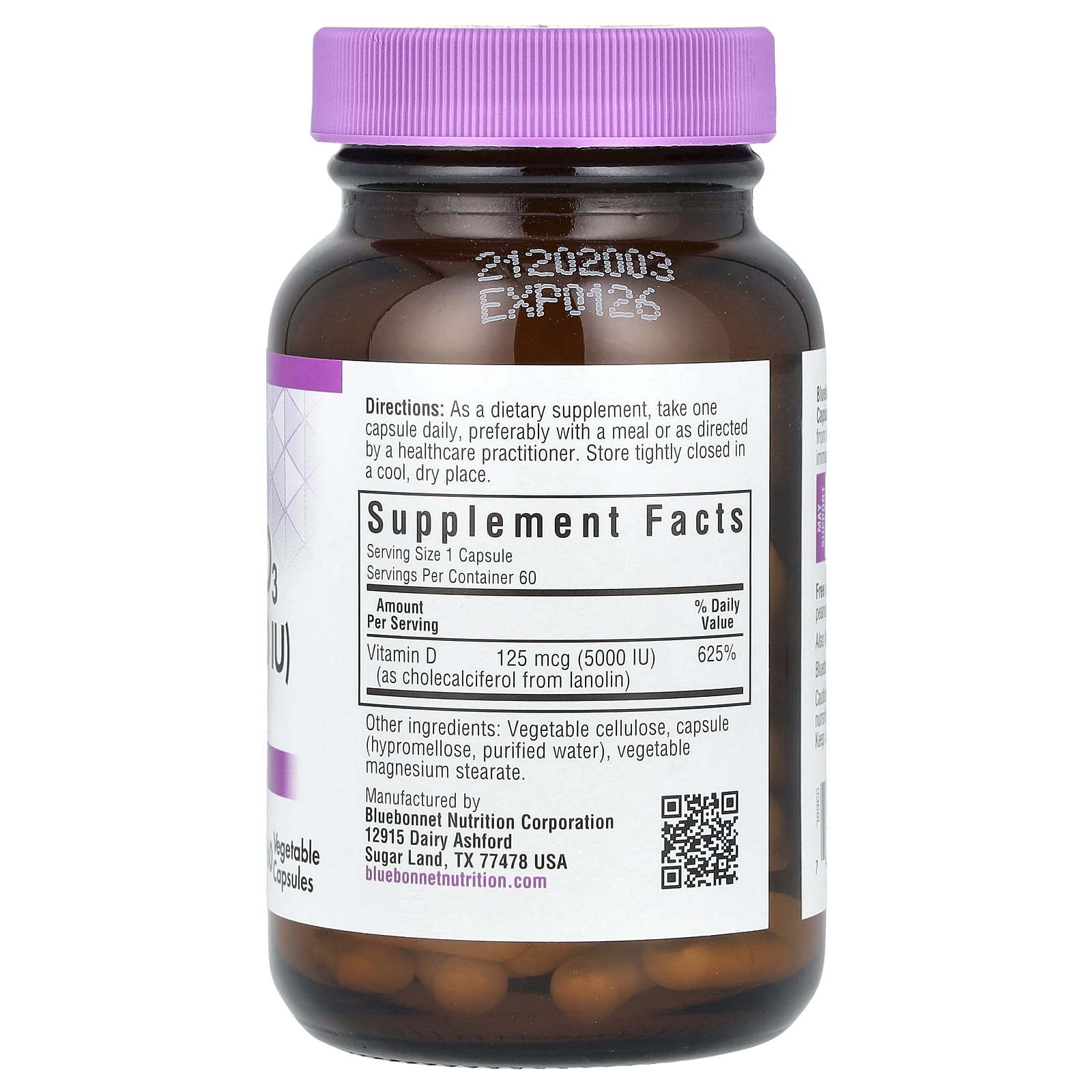 Support Bone Health with Bluebonnet Nutrition's Vitamin D3 Supplement - Image 2