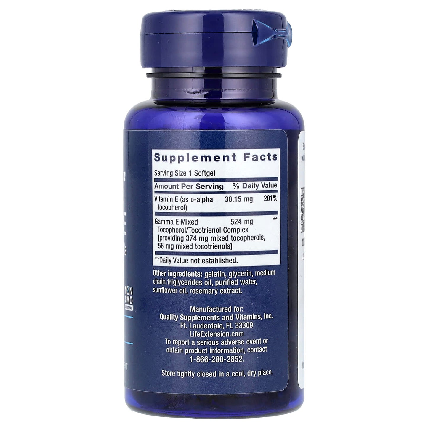 Life Extension, Gamma E, Mixed Tocopherols & Tocotrienols, 60 Softgels - Image 2
