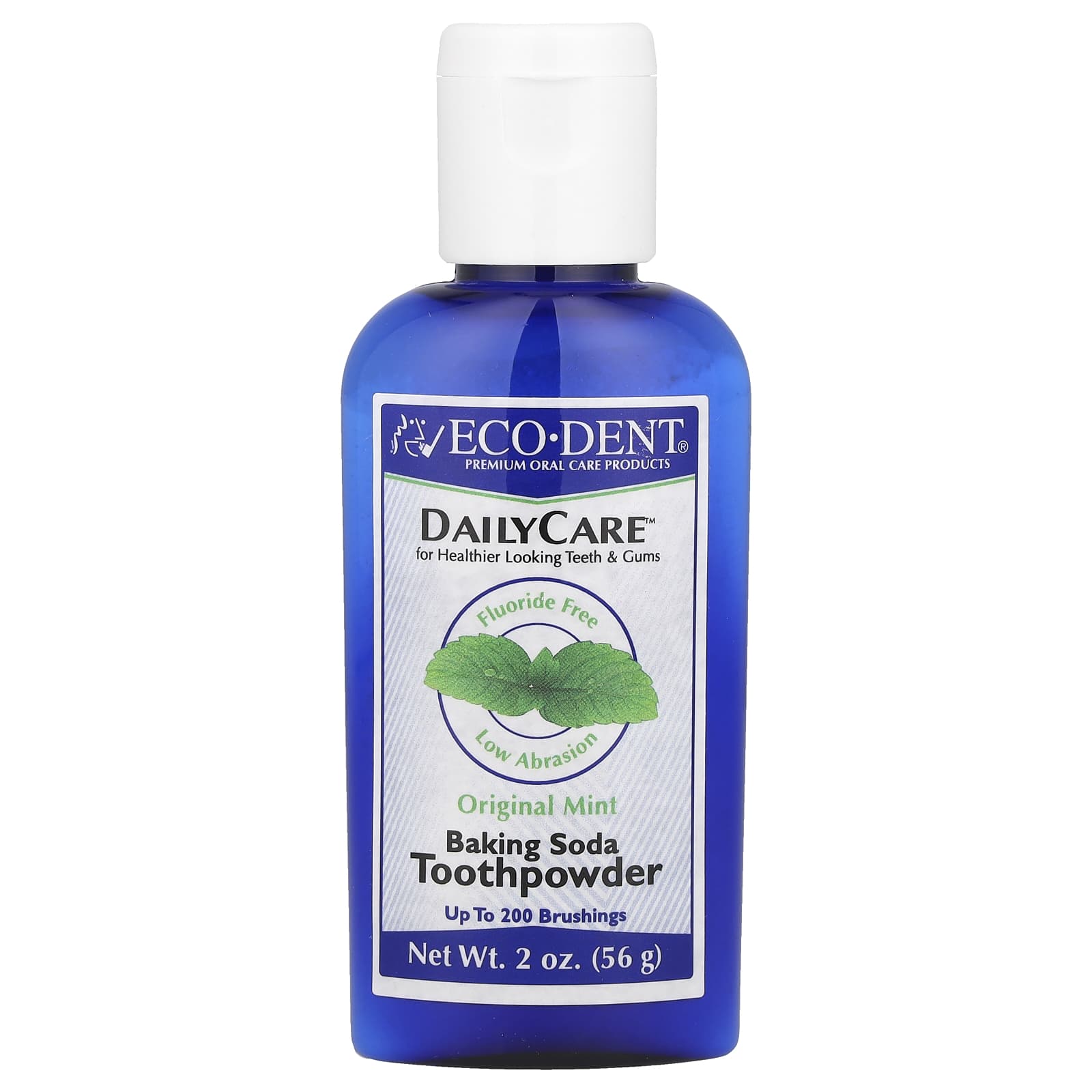 Eco-Dent Daily Care Baking Soda Toothpowder, Original Mint, 2 oz - Image 1