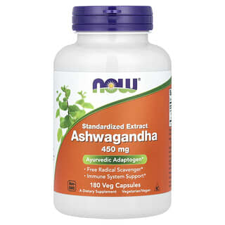 <strong>NOW Foods Ashwagandha 450 mg - 180 Veg Capsules</strong>