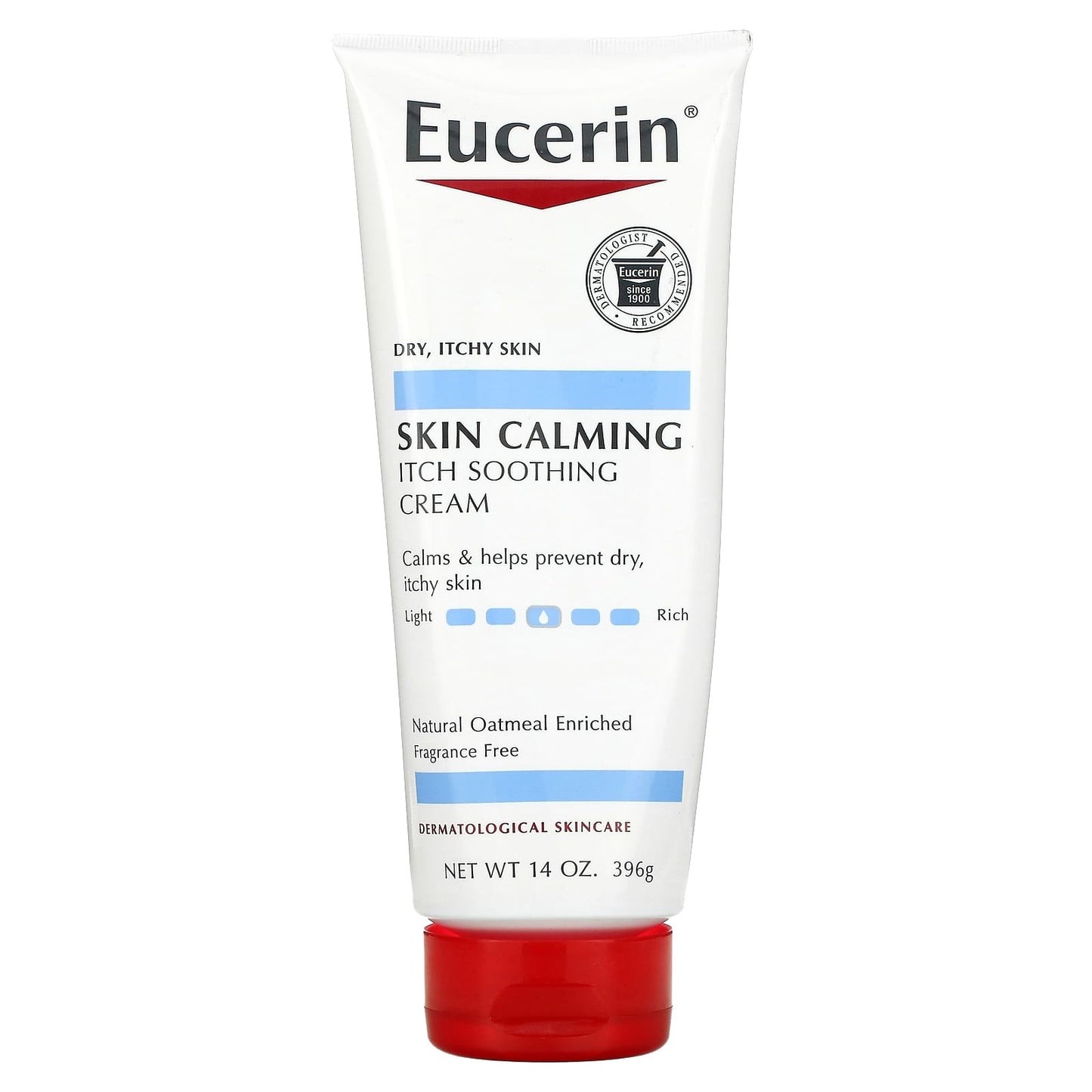 Eucerin Skin Calming Itch Soothing Cream, Fragrance-Free, 14 oz - Image 1