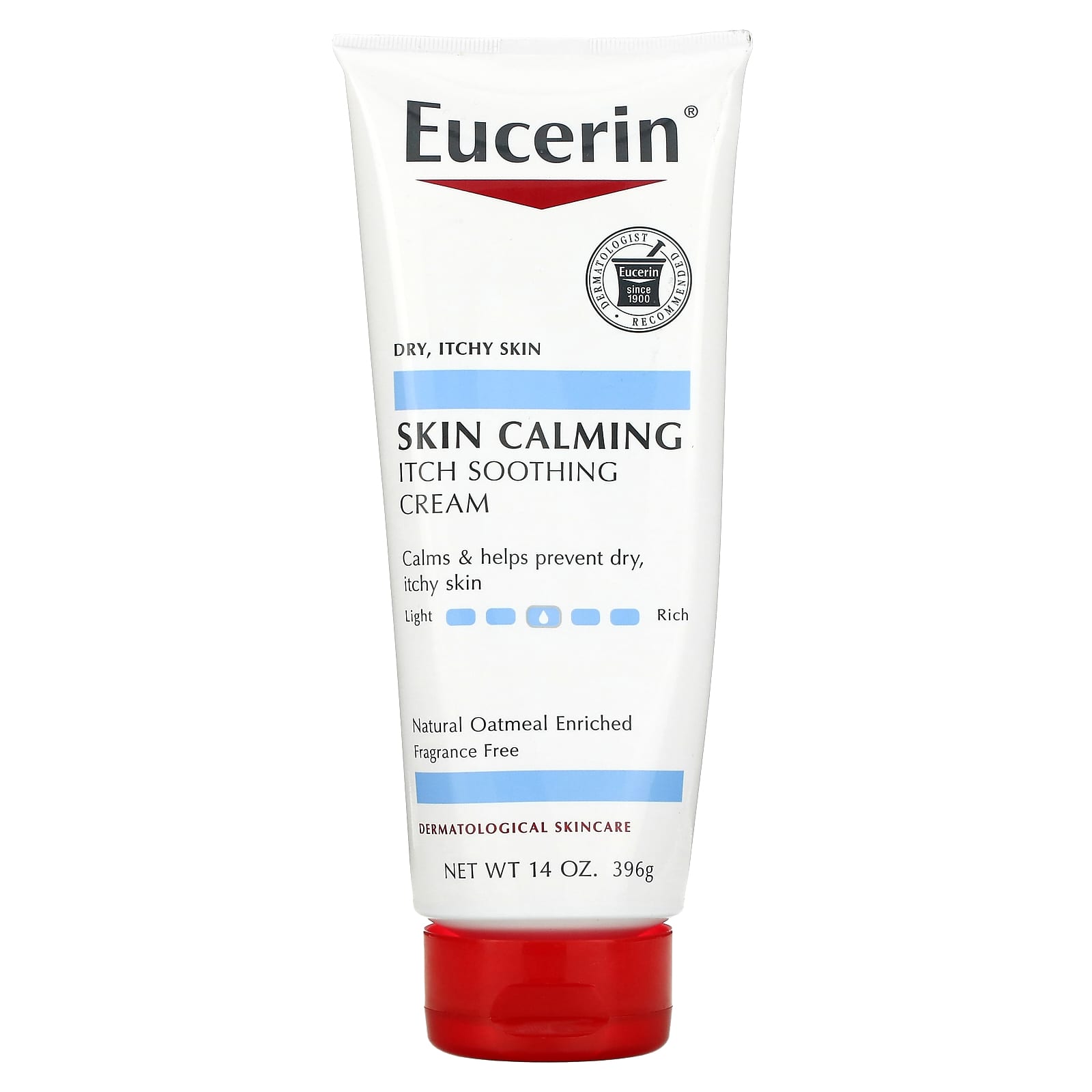 Eucerin Skin Calming Itch Soothing Cream, Fragrance-Free, 14 oz - Image 1