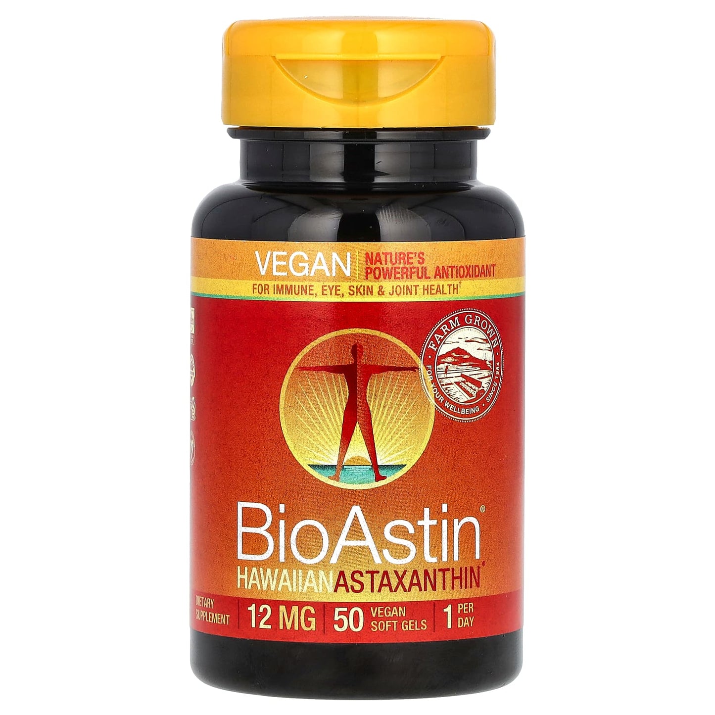 Nutrex Hawaii, BioAstin, Hawaiian Astaxanthin, 12 mg, 50 Vegan Soft Gels - Image 1