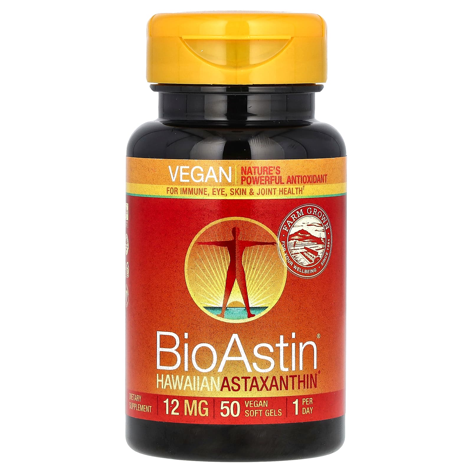 Nutrex Hawaii, BioAstin, Hawaiian Astaxanthin, 12 mg, 50 Vegan Soft Gels - Image 1