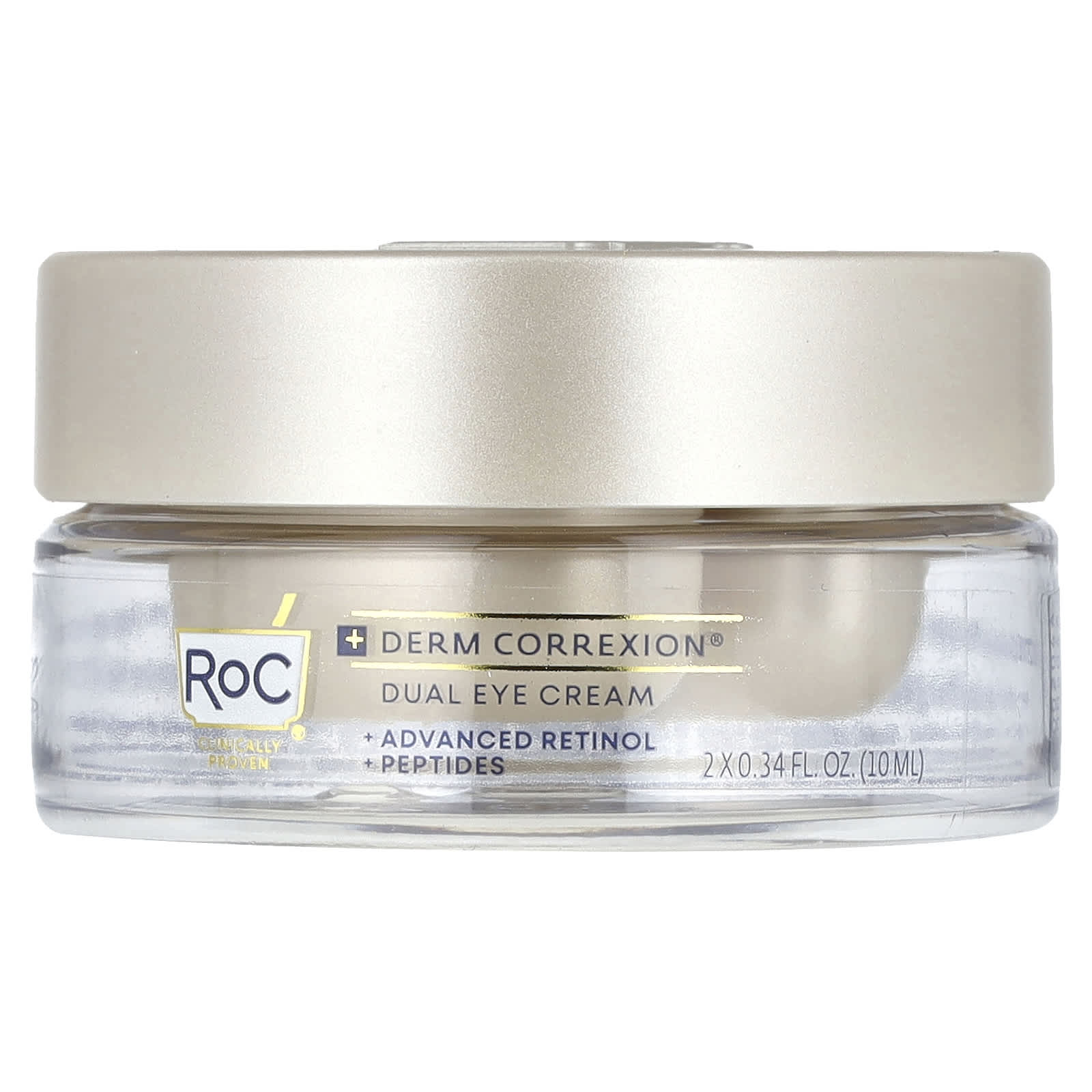 RoC, Derm Correxion®, Dual Eye Cream, Advanced Retinol & Peptides, Fragrance-Free, 0.34 fl oz (10 ml) Each - Image 1