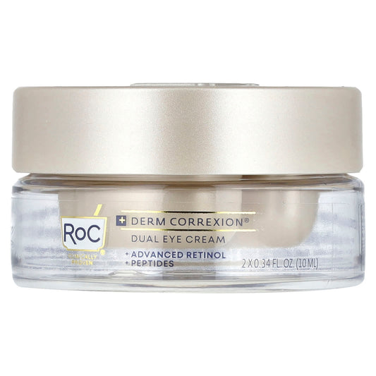 RoC, Derm Correxion®, Dual Eye Cream, Advanced Retinol & Peptides, Fragrance-Free, 0.34 fl oz (10 ml) Each - Image 1