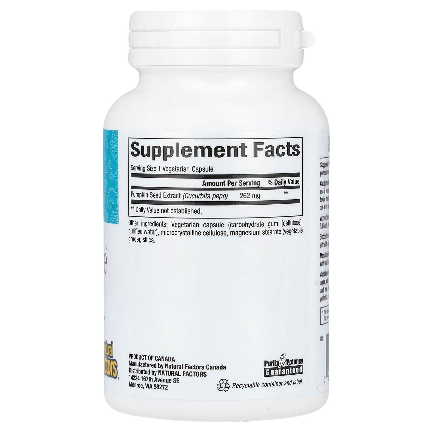 Natural Factors, WomenSense, BladderSense, 262 mg, 90 Vegetarian Capsules - Image 2