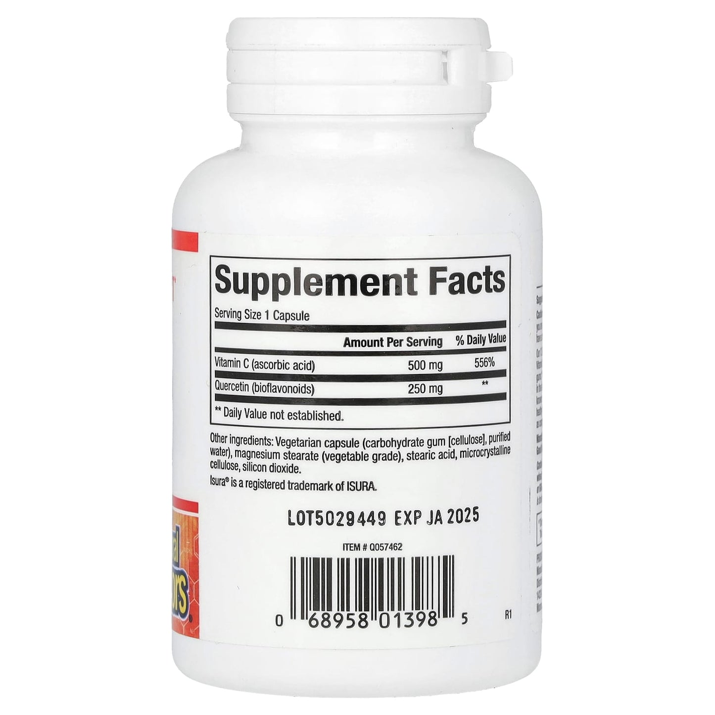 Natural Factors, C Extra + Quercetin, 500 mg/ 250 mg, 60 Easy Swallow Capsules - Image 2