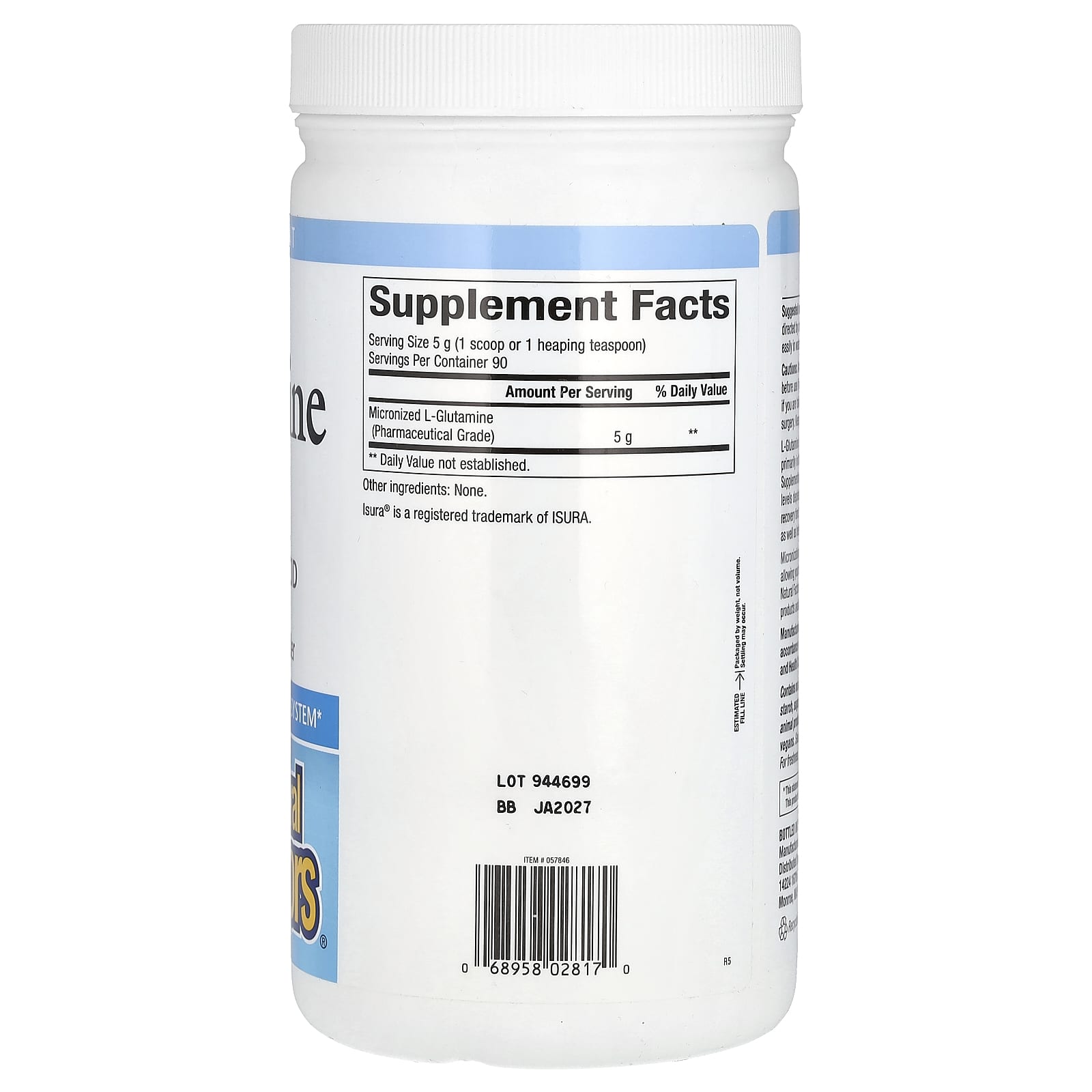 Natural Factors, Micronized L-Glutamine Powder, 16 oz (454 g) - Image 2