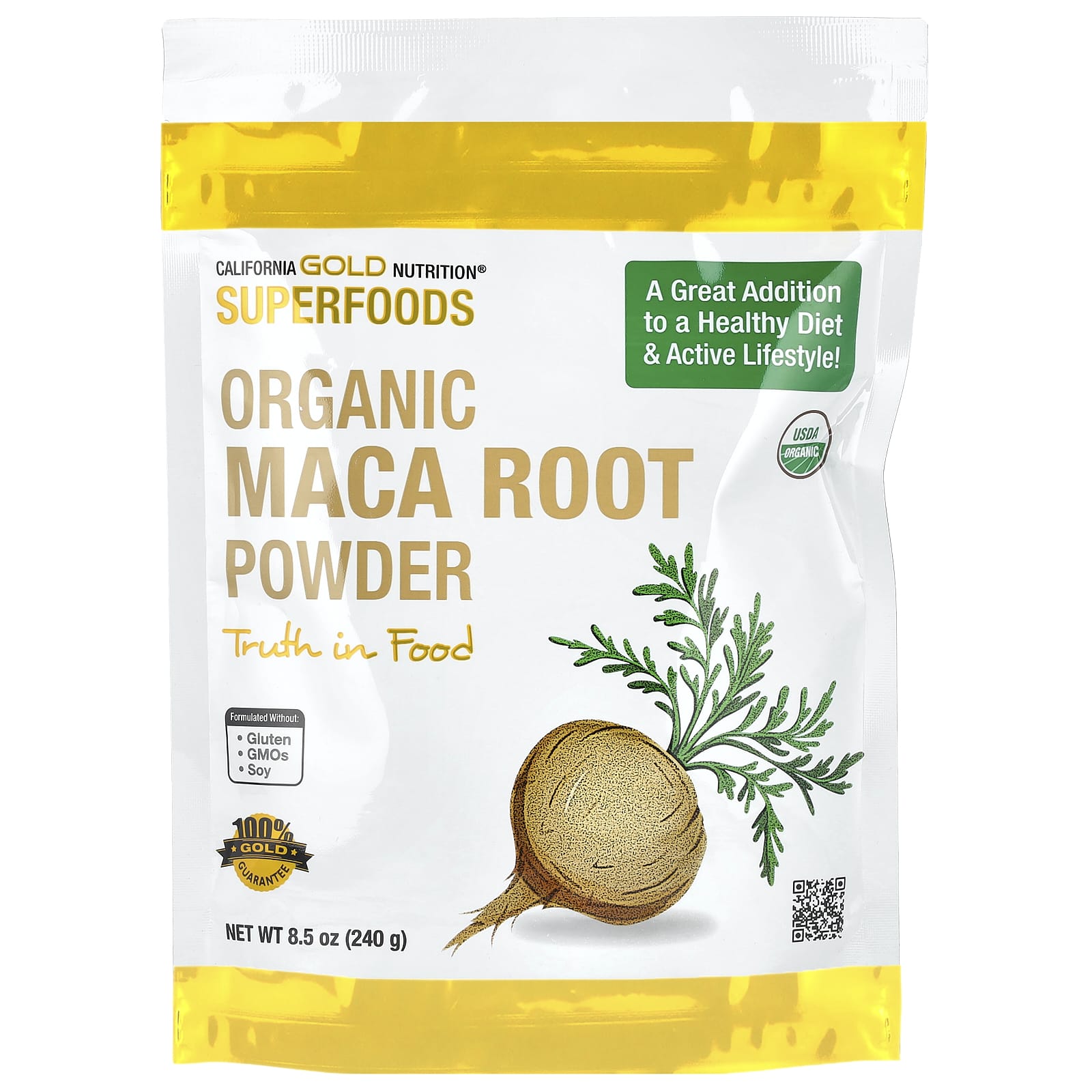 "California Gold Nutrition - Organic Peruvian Maca Root Powder for Energy and Libido" - Image 1