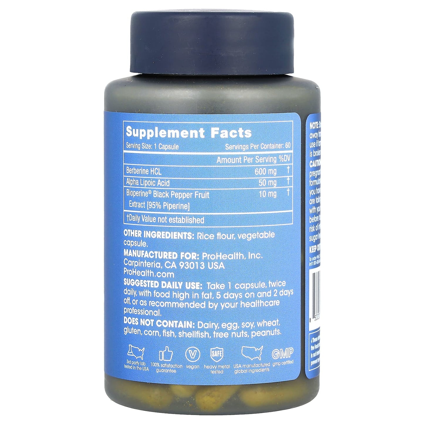 ProHealth Longevity, Berberine Pro, 1,200 mg, 60 Capsules - Image 2