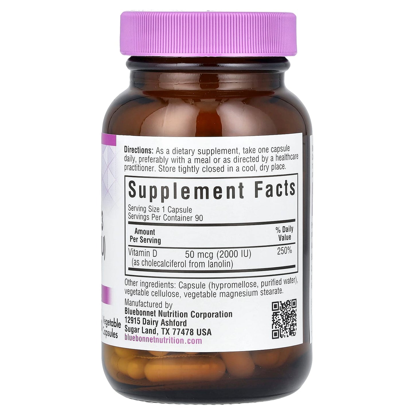Support Bone Health with Bluebonnet's Vitamin D3 50 mcg (2000 IU) - Image 2